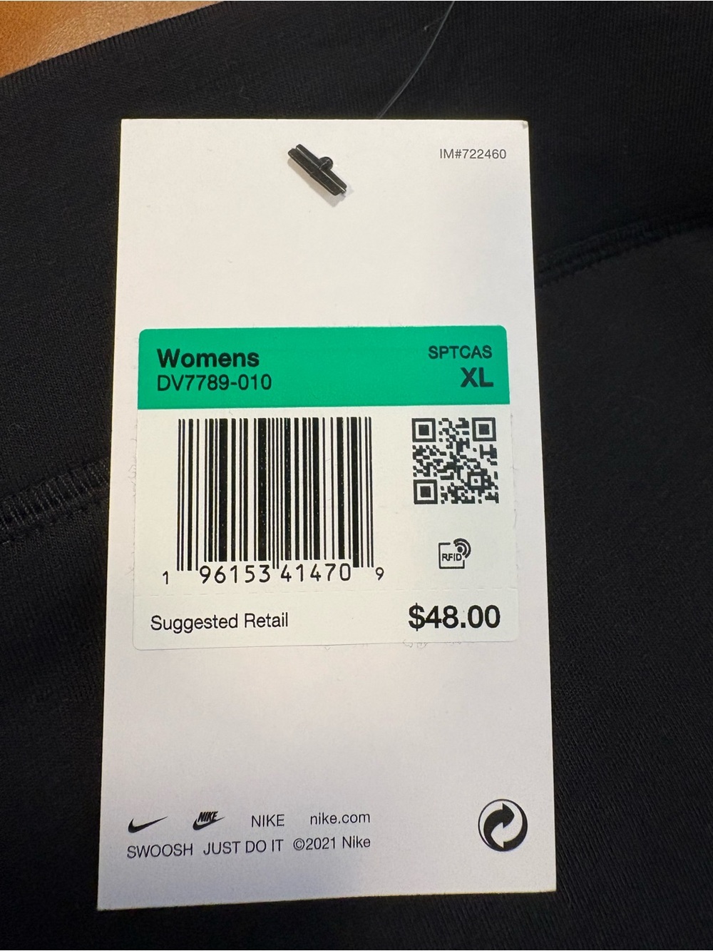 Nike Black Tight Fit High Rise 7/8 Performance Leggings - Picture 10 of 10